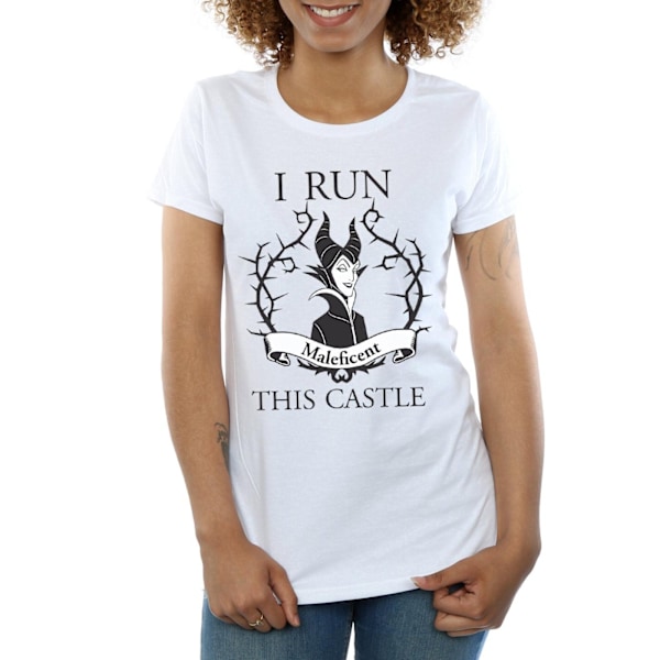 Maleficent Dam/Kvinnor Jag Kör Detta Slott Bomull T-Shirt S Vit White S