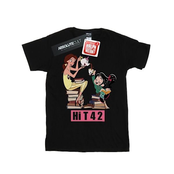 Disney Girls Wreck It Ralph Belle Och Vanellope Bomull T-shirt Black 12-13 Years