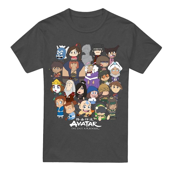 Avatar: The Last Airbender Unisex Vuxen Chibi Grupp T-Shirt L C Charcoal L