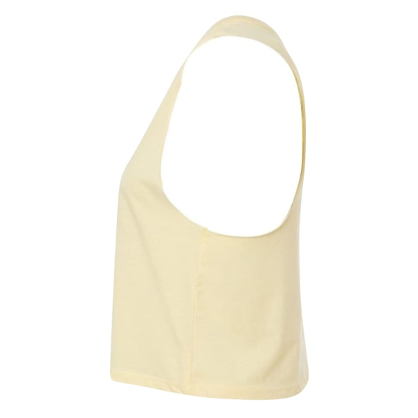 Bella + Canvas Dam/Dam Racerback Cropped Sleeveless Tank French Vanilla Heather M