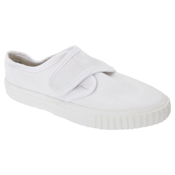 Dek Kids Unisex Junior Touch Fastening Vita Canvas Plimsolls 1 White 10 UK Junior