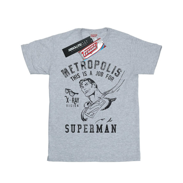 DC Comics Girls Superman X-Ray Bomull T-shirt 7-8 år Sport Sports Grey 7-8 Years