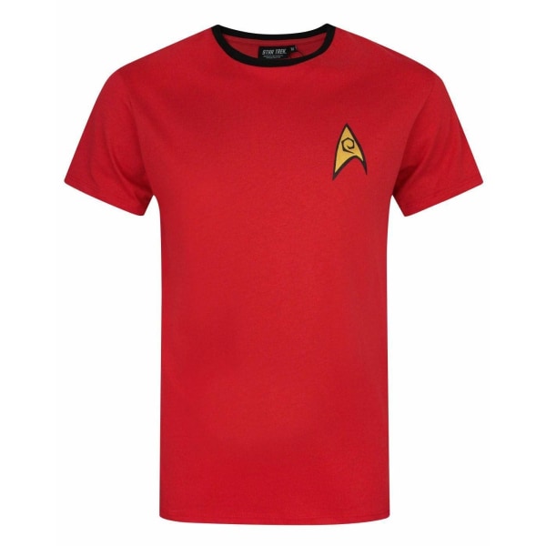 Star Trek Uniform T-shirt för män M Röd/Svart Red/Black M