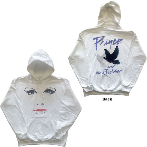 Prince Unisex Adult Faces Hoodie XL Vit White XL