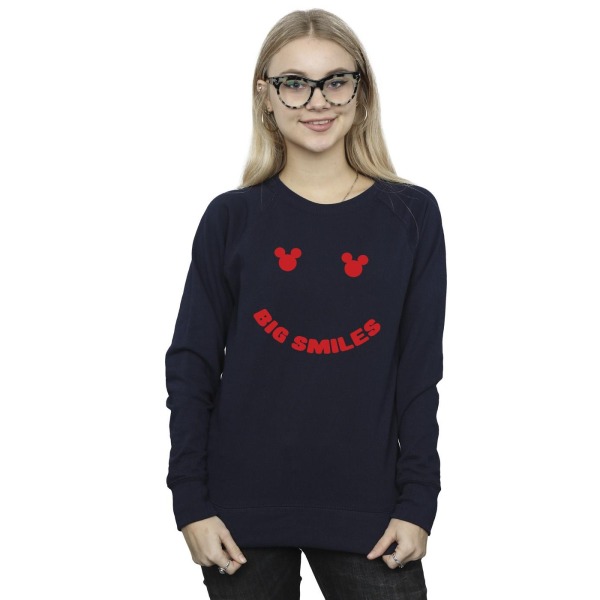 Disney Dam/Kvinnor Mickey Mouse Big Smile Sweatshirt XL Marinblå Navy Blue XL