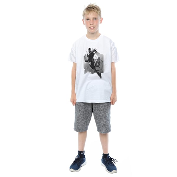 Marvel Boys Avengers Iron Man Monotone T-shirt 12-13 år Vit White 12-13 Years