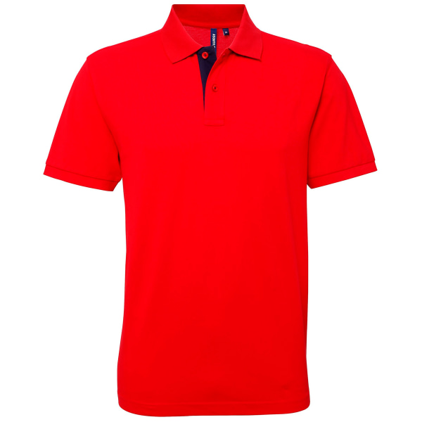 Asquith & Fox Herr Classic Fit Contrast Polo Shirt M Svart/ Lim Black/ Lime M