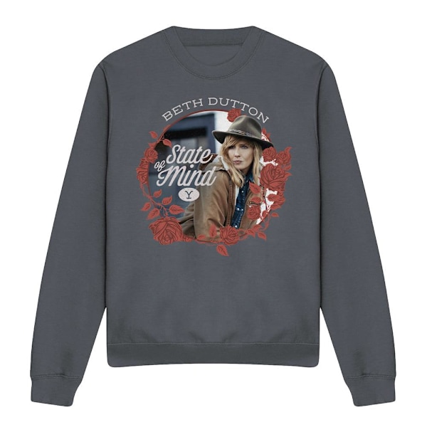 Yellowstone Unisex Vuxen State Beth Dutton Sweatshirt L Charcoa Charcoal L