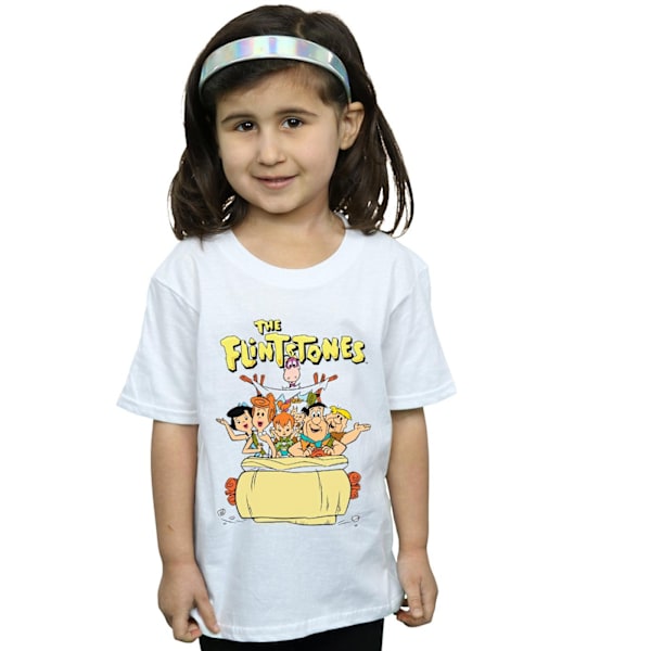 The Flintstones Girls The The Ride Bomull T-shirt 7-8 år Vit White 7-8 Years