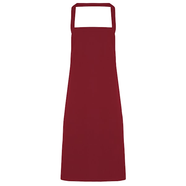 Premier Dam/Kvinnors Slim Förkläde (ingen ficka) / Arbetskläder (2-pack) Burgundy One Size