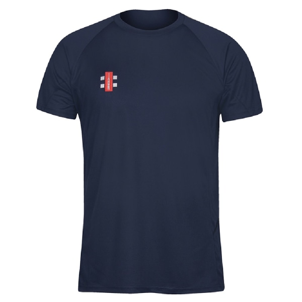 Grå-Nicolls Herr Matrix Kortärmad T-shirt S Marinblå Navy S