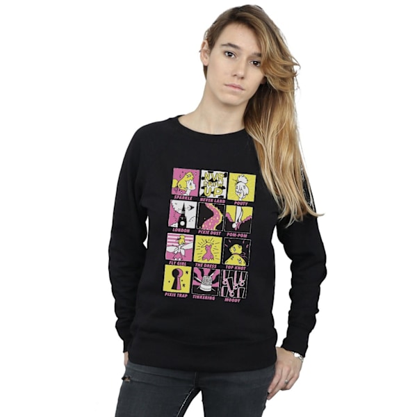 Disney Dam/Kvinnor Tinkerbell Squares Sweatshirt M Heather Grå Heather Grey M