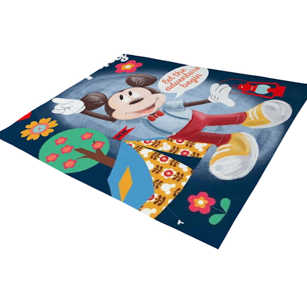 Disney Camping Bomull Mickey Mouse Påslakan Set Enkelsäng Blå/ Blue/White/Red Single