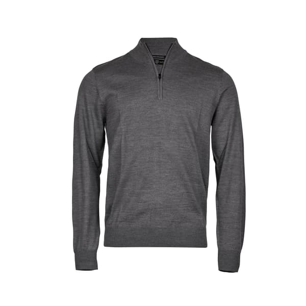 Tee Jays Herr Half Zip Tröja M Gråmelerad Grey Melange M