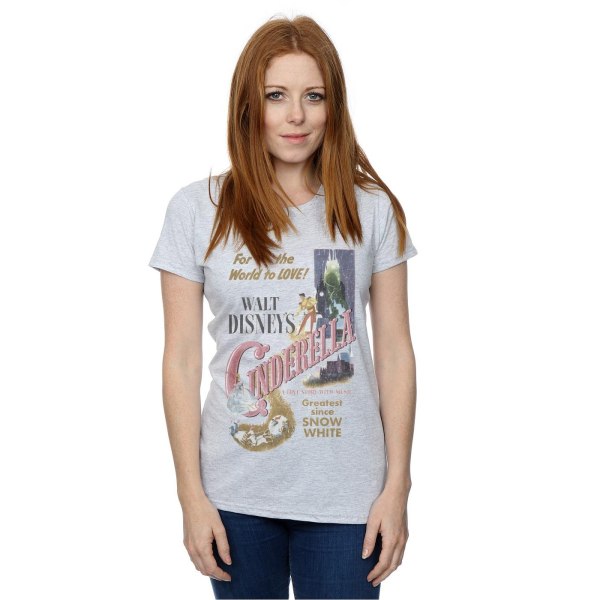 Disney Princess Dam/Dam Cinderella retroaffisch bomull T- Heather Grey M