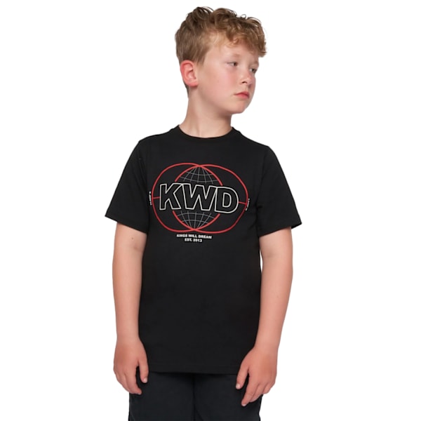 Kings Will Dream Boys Orbital T-shirt 7-8 år Jet Black Jet Black 7-8 Years