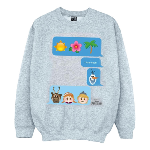 Disney Boys Frozen I Love Heat Sweatshirt 7-8 år Sports Grey Sports Grey 7-8 Years