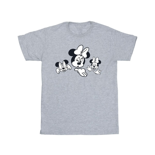 Disney Girls Minnie Mouse Three Faces bomull T-shirt 9-11 år Sports Grey 9-11 Years