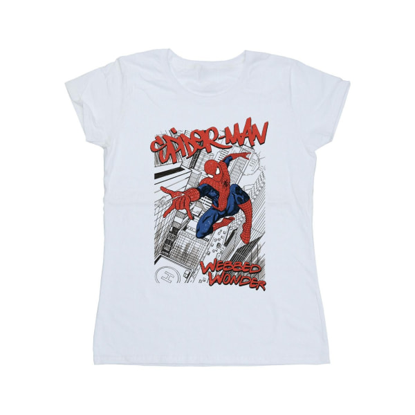 Marvel Dam/Dam Spider-Man Sketch City T-shirt i bomull M Wh White M