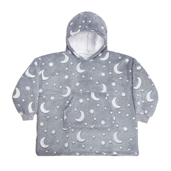 Brand Lab Barn/Barn Glow In The Dark Oversized Hoodie Filt Grey 3-7 Years