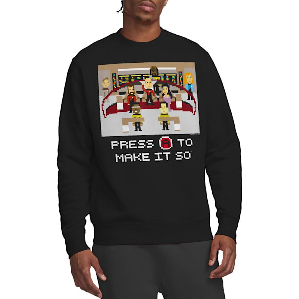 Star Trek Unisex Vuxen Make It So Pixel Sweatshirt M Svart Black M