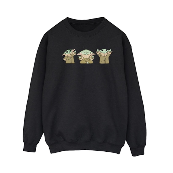 Star Wars Dam/Damer The Mandalorian Grogu Poses Sweatshirt Black M