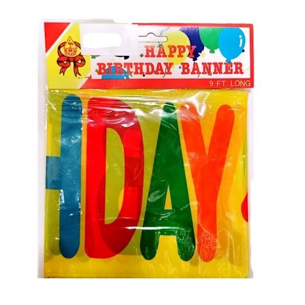 Text Grattis på födelsedagen Banner En Storlek Flerfärgad Multicoloured One Size