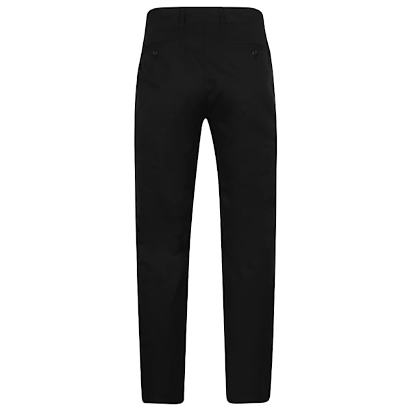 Henbury herrbyxor med stretch och flexibel midja, 38R, svart Black 38R