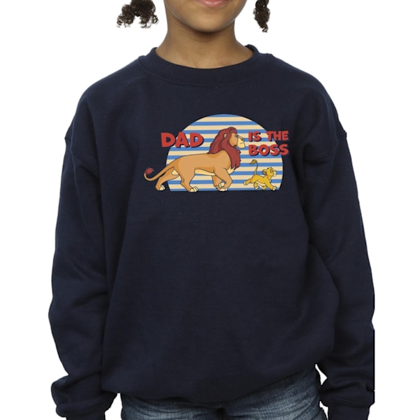 Disney Girls The Lion King Dad Boss Sweatshirt 7-8 år Marinblå B Navy Blue 7-8 Years