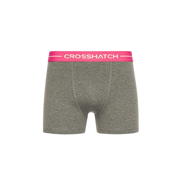 Crosshatch Herr Astral Boxer Shorts (12-pack) L Kolgrå Melering Charcoal Marl L