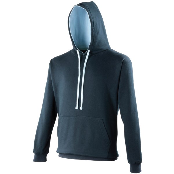 Awdis Varsity Hooded Sweatshirt / Hoodie XL Sky / Arctic White Sky / Arctic White XL