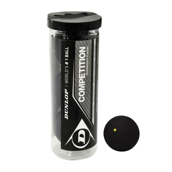 Dunlop Competition squashbollar (paket med 3) One size svart/vit Black/White One Size