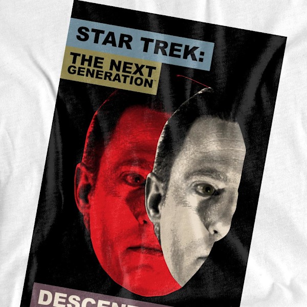 Star Trek Unisex Vuxen The Next Generation Säsong 6 Avsnitt 26 White M