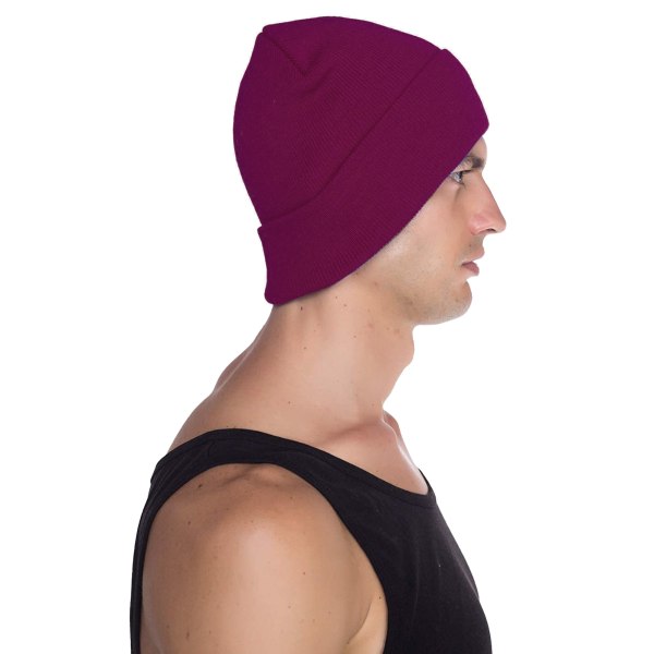 Beechfield Original Organic Cotton Cuffed Beanie One Size Burgu Burgundy One Size