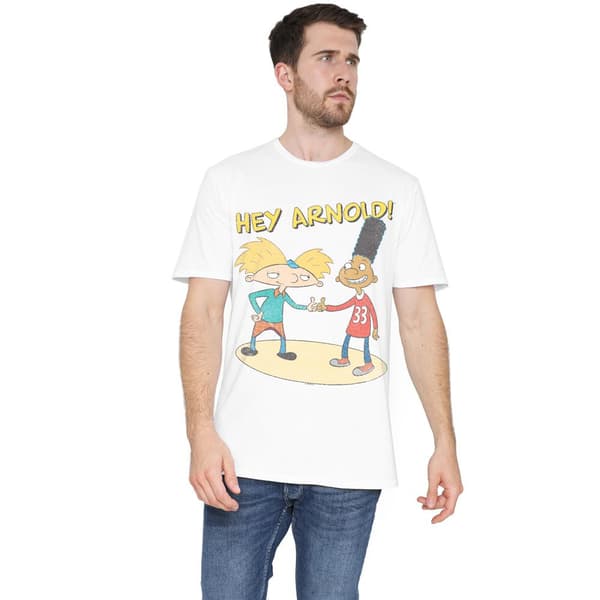 Hey Arnold! Herr Arnold & Gerald T-Shirt M Vit White M