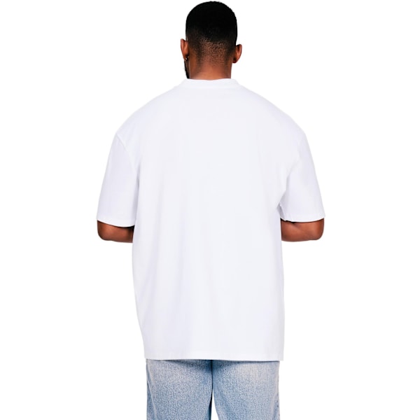 Casual Classics Herr Ringspun Bomull Förlängd Halsringning Lång Oversize T-Shirt M Vit White M