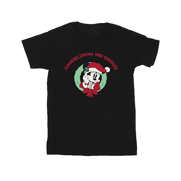 Disney Girls Mickey Mouse Wreath Bomull T-shirt 5-6 år Svart Black 5-6 Years