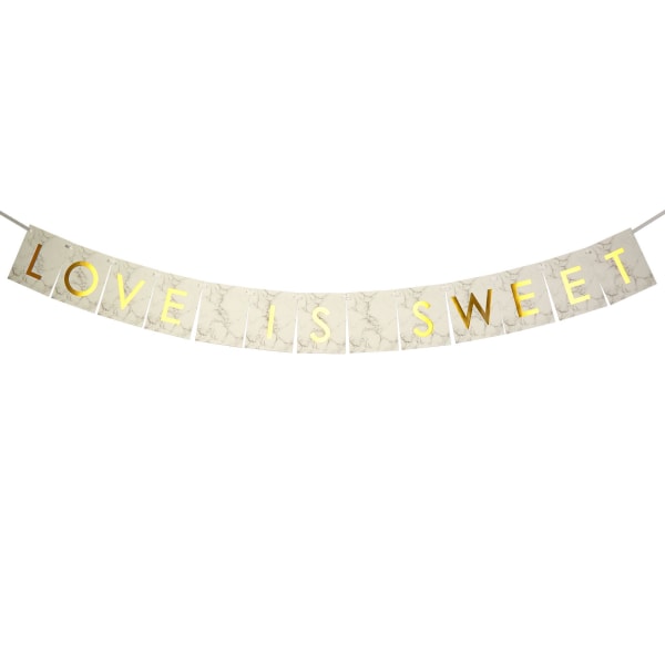 Neviti Love Is Sweet Marble Bunting One Size Vit/Guld White/Gold One Size