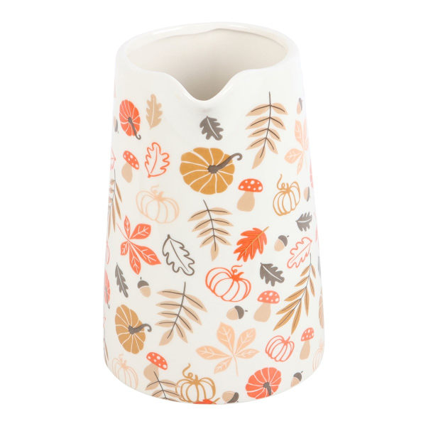 Something Different Höstlöv Och Pumpor Blomkruka En Storlek White/Orange One Size