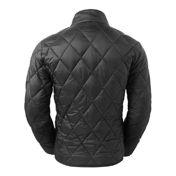 2786 Herr Diamant Rutig Vadderad Jacka M Svart Black M
