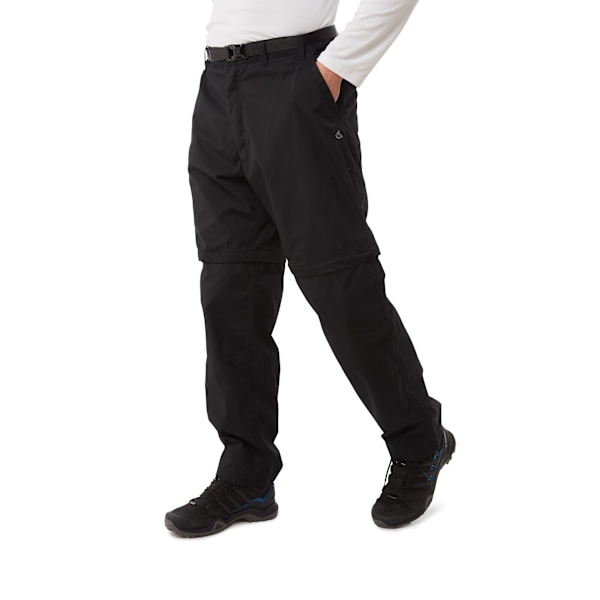 Craghoppers Mens Expert Kiwi Tailored Cargo Trousers 33S Svart Black 33S