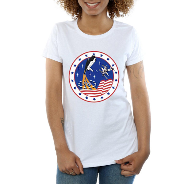 NASA Womens/Ladies Classic Rocket 76 Bomull T-shirt M Vit White M