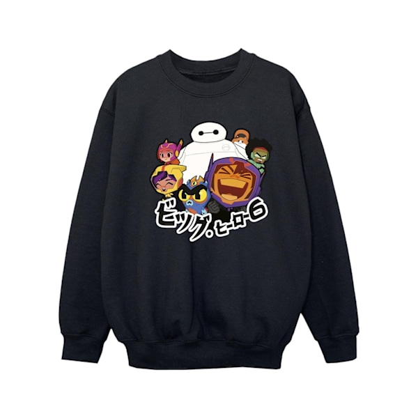 Disney Girls Big Hero 6 Baymax Group Manga Sweatshirt 12-13 År Black 12-13 Years