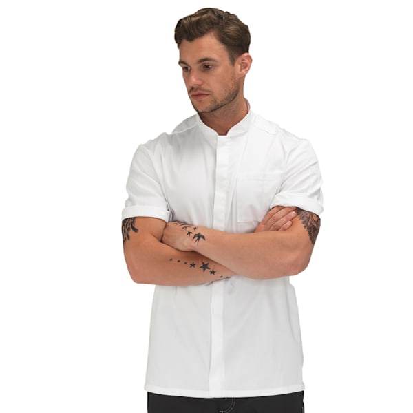 Le Chef Unisex ThermoCool Kockrock XS Vit/Svart White/Black XS