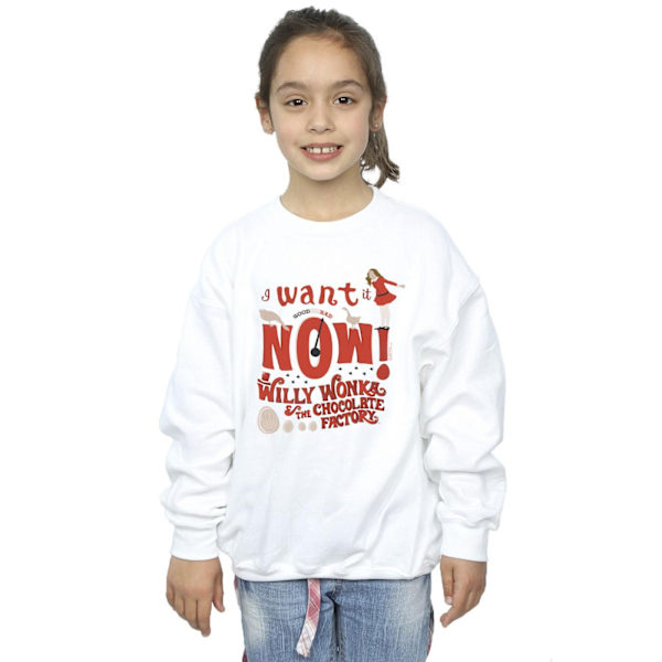 Willy Wonka Flickor Verruca Salt Jag Vill Ha Den Nu Sweatshirt 3-4 År White 3-4 Years
