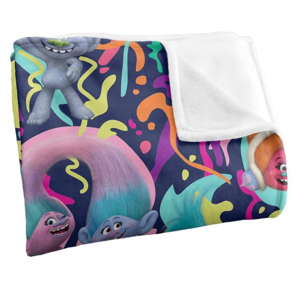 Trolls Trippy Silky Mönstrad Mjuk Filt En Storlek Multi Multicoloured One Size