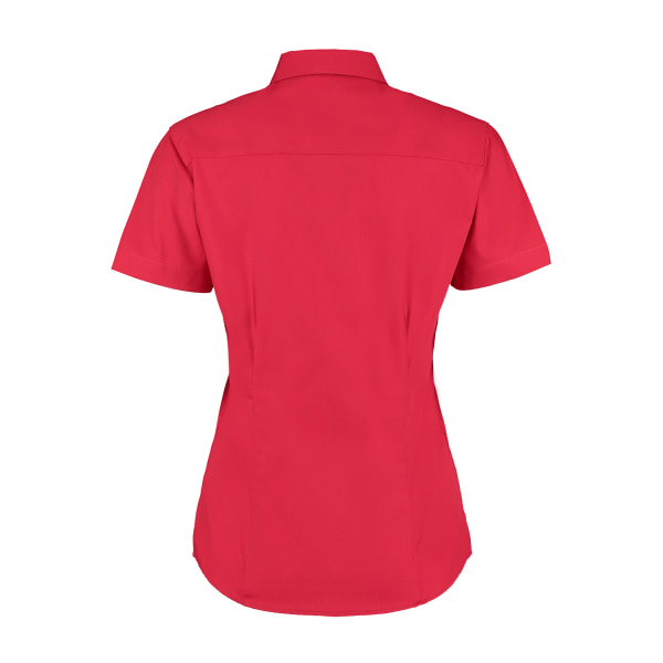 Kustom Kit Damer Corporate Oxford kortärmad skjorta 10 Röd Red 10