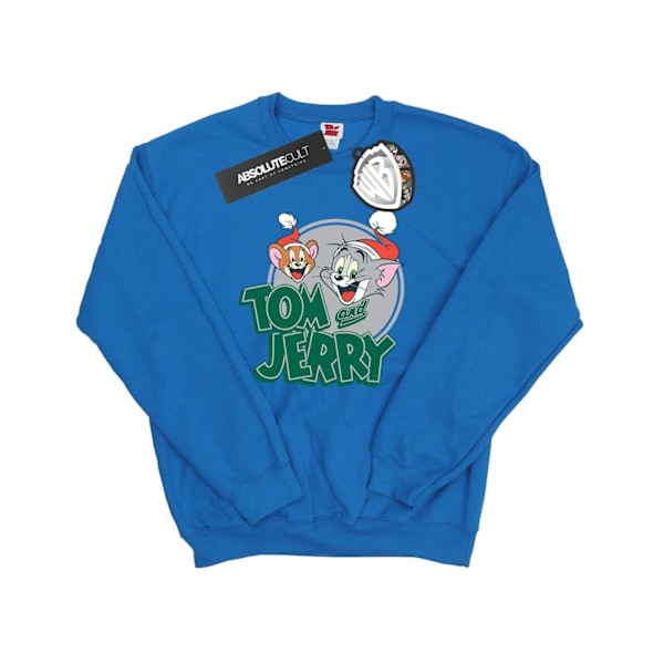 Tom And Jerry Herr Julhälsningar Sweatshirt L Royal Blue Royal Blue L