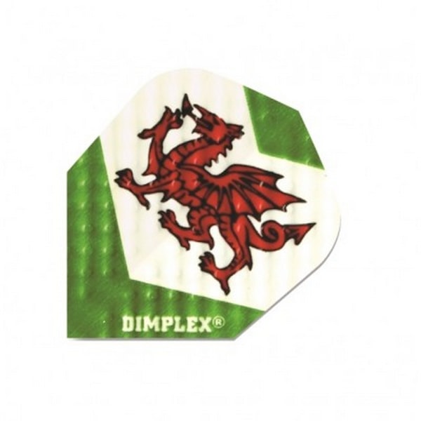 Harrows Dimplex Welsh Dragon Dart Flights (3-pack) One Size White/Red/Green One Size