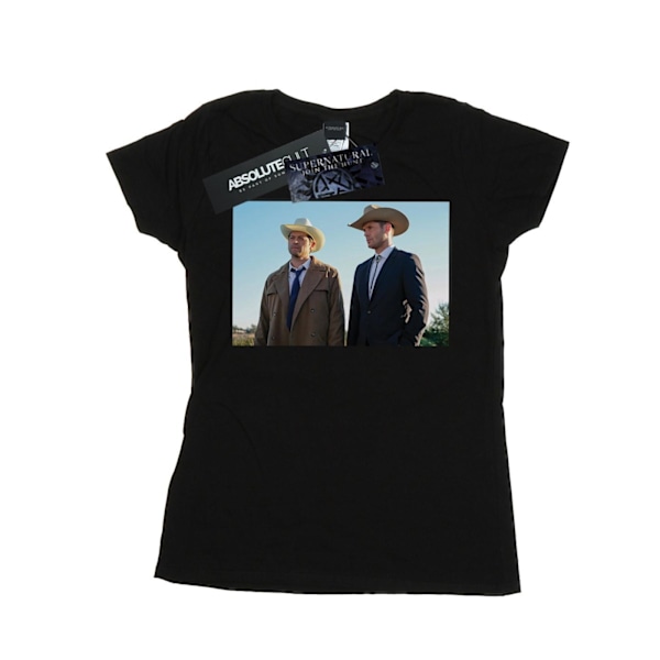 Supernatural Dam/Kvinnor Stetson Boys Bomull T-Shirt XL Svart Black XL